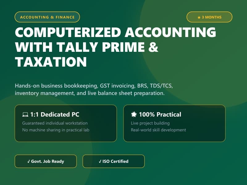 Computerized Accounting with Tally Prime & Taxation